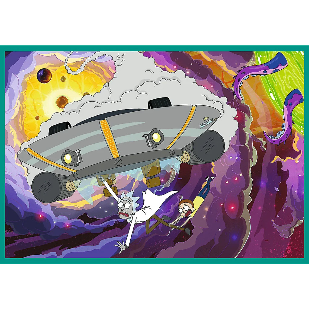 Rick és Morty Őrült kalandok 4x250db-os puzzle - Trefl kép 3