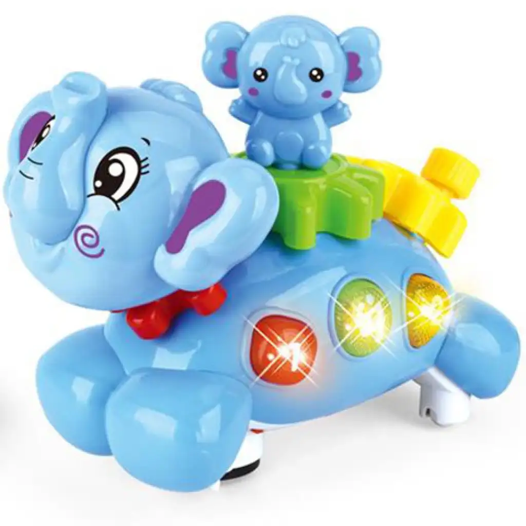Ringató elefánt bébijáték fény és hang effektekkel kép 2