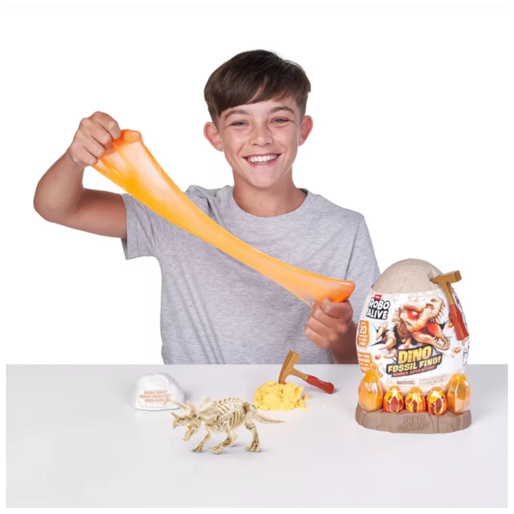 Robo Alive dinó fosszília - Borostyán kaland meglepetés szett kép 3