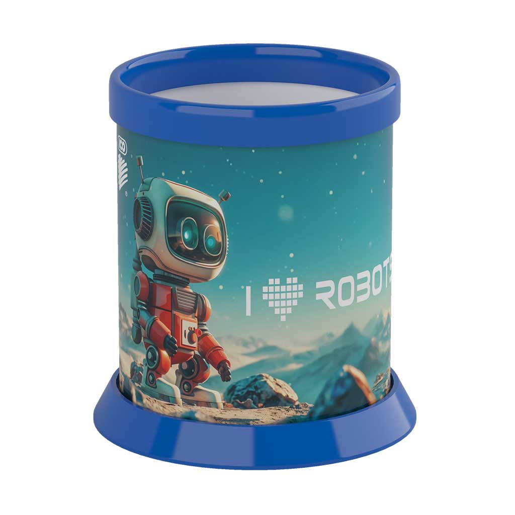 ICO: Robot mintás írószertartó kép 1