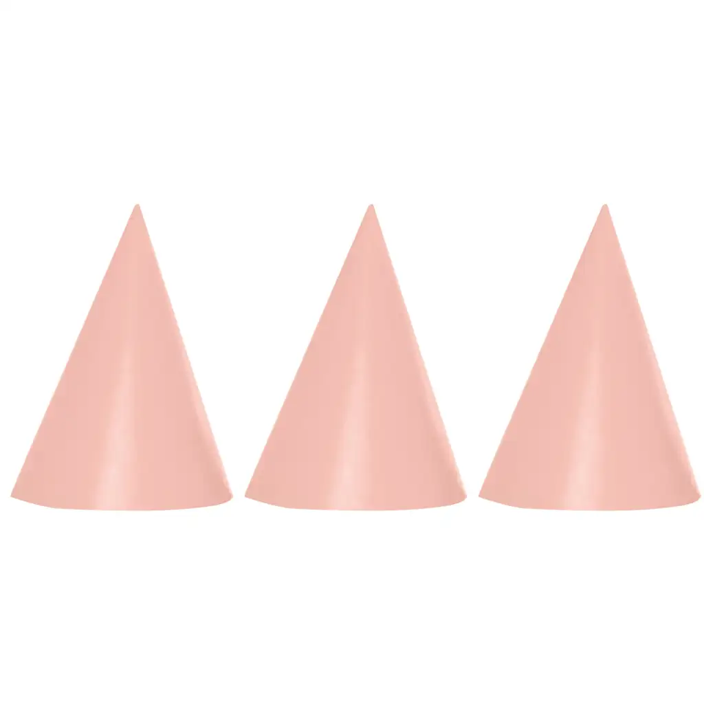 Rózsa színű party kalap 6db-os szett