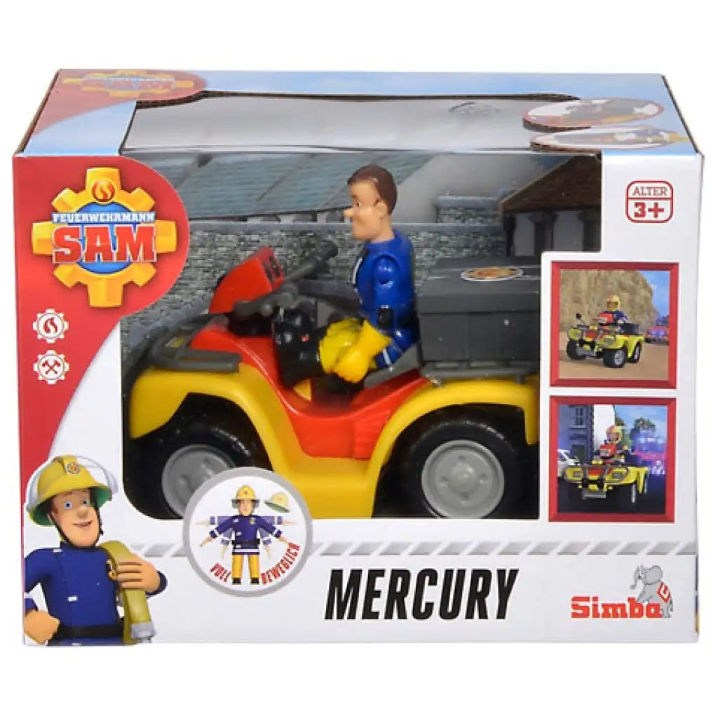 Sam a tűzoltó: Mercury quad jármű figurával  - Simba Toys kép 2