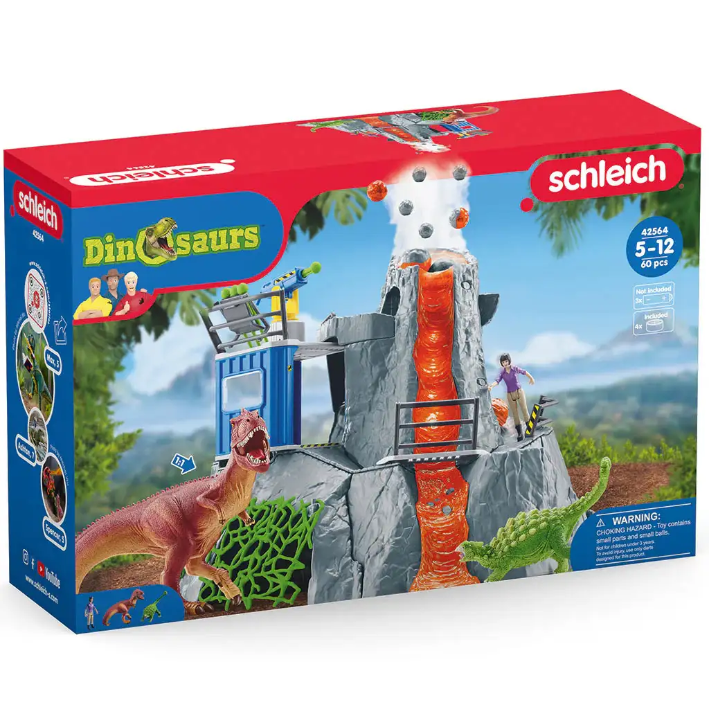 Schleich: A nagy vulkánexpedíció dinoszauruszokkal játékszett (42564)