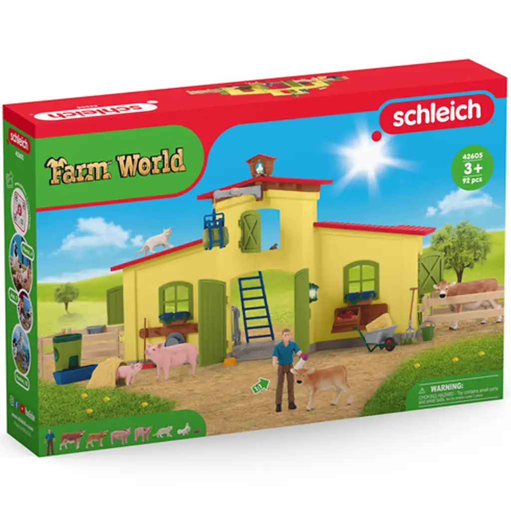 Schleich: Farm World - Nagy farm állatokkal játékszett (42605)