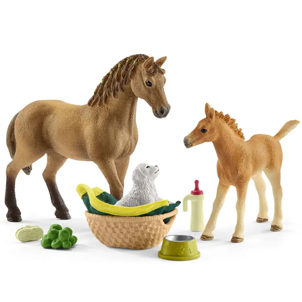 Schleich: Horse Club - Sarah kis állatai ápoló játékszett (42432) kép 4
