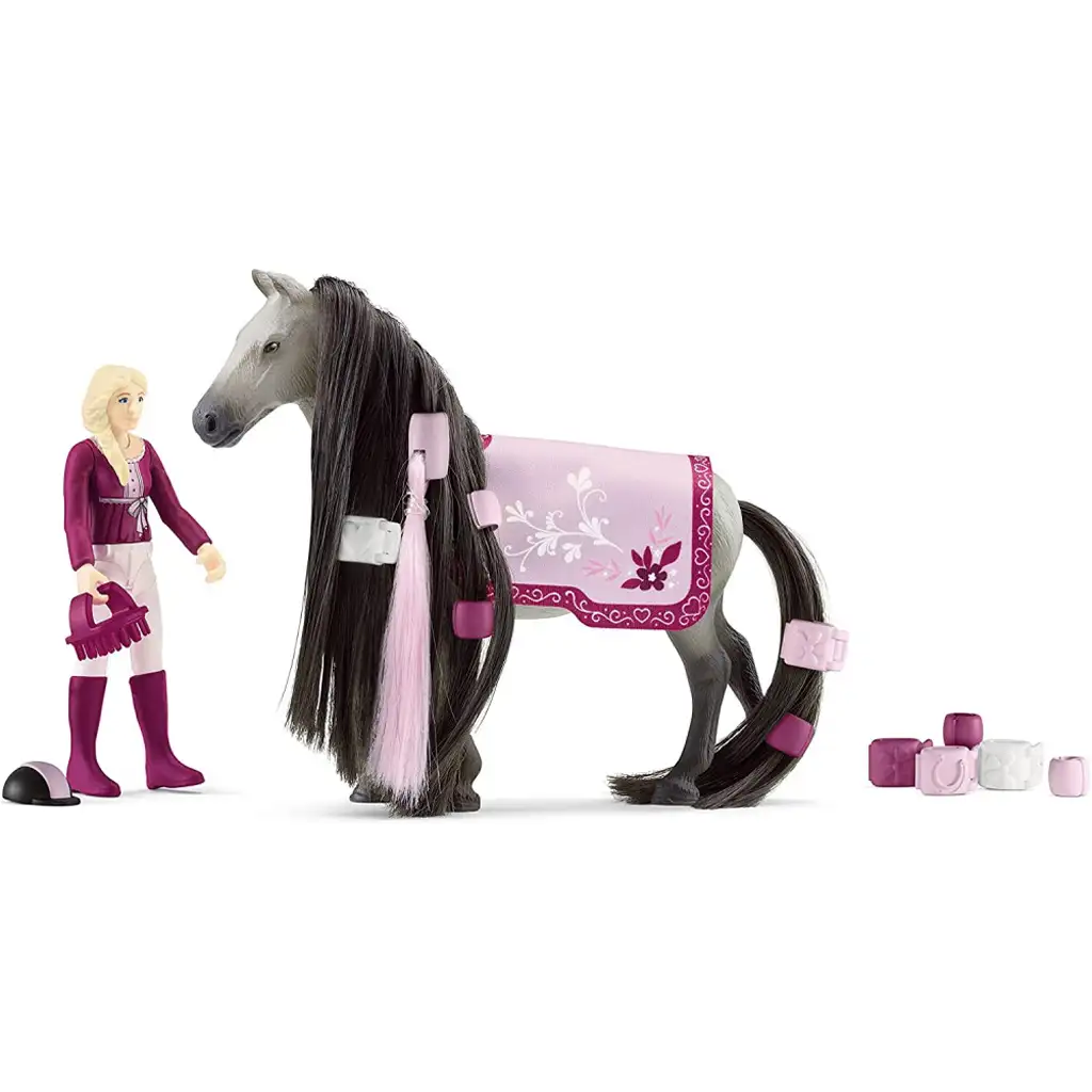Schleich Horse Club: Sofia's Beauties - Sofia és Dusty lova fésülhető sörénnyel kezdő készlet (42584) kép 3