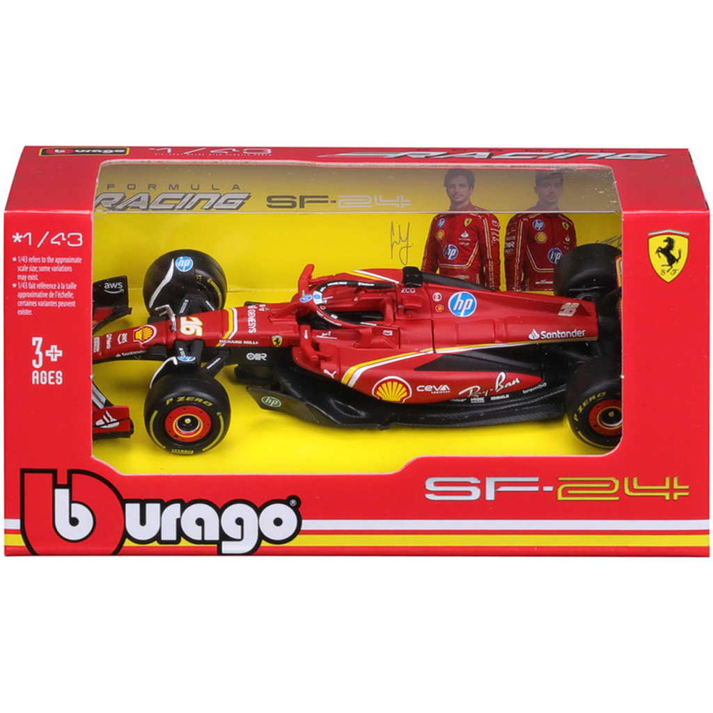 Bburago: Ferrari SF24 F1 versenyautó fém autómodell 1/43