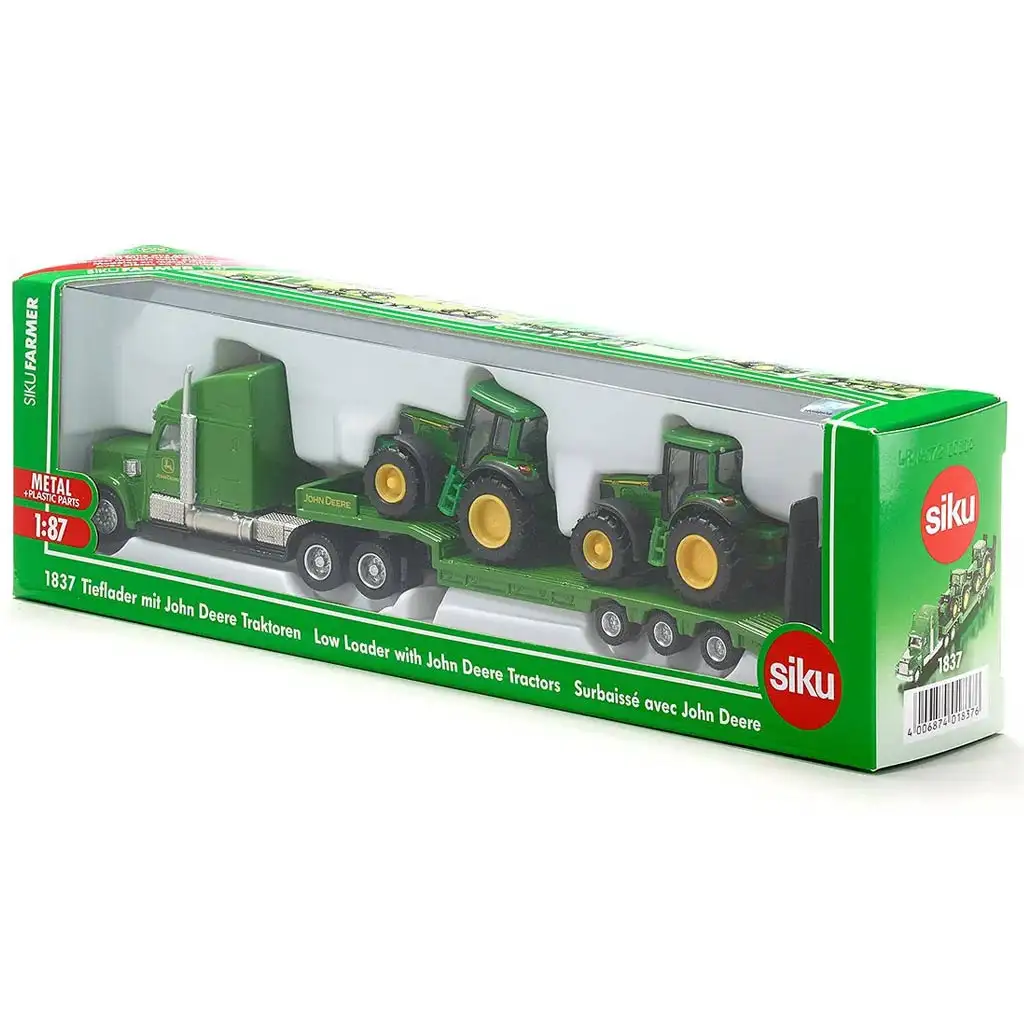 SIKU Kamion John Deere traktorokkal játékszett 1/87 kép 3