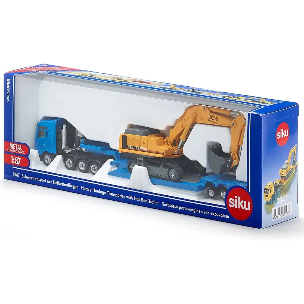 SIKU MAN nehézszállító Liebherr markolóval 1/87 kép 5