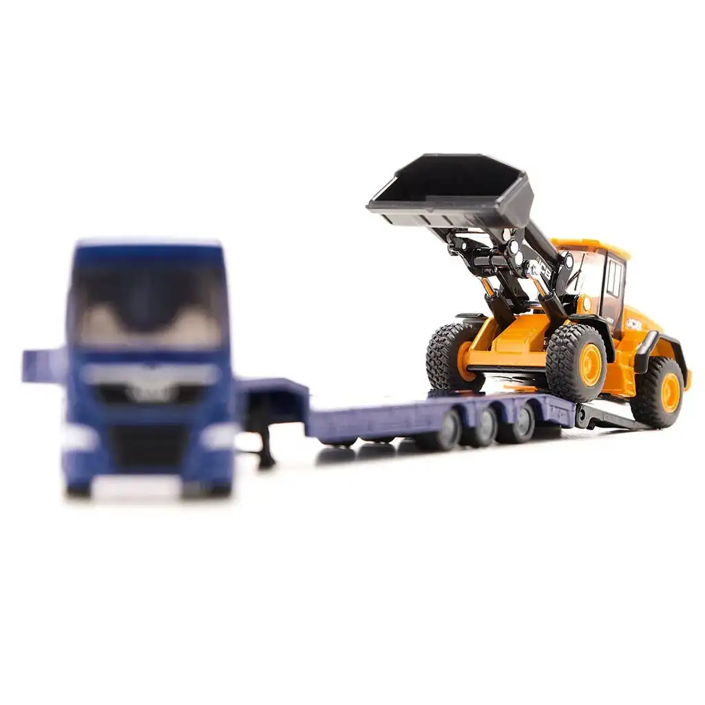 SIKU MAN teherautó JCB traktorral 1/87 kép 4