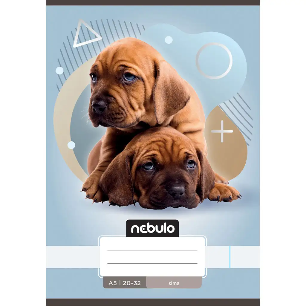 Nebulo: Tűzött sima füzet A5-ös 20-32 Állatos - Kutyás