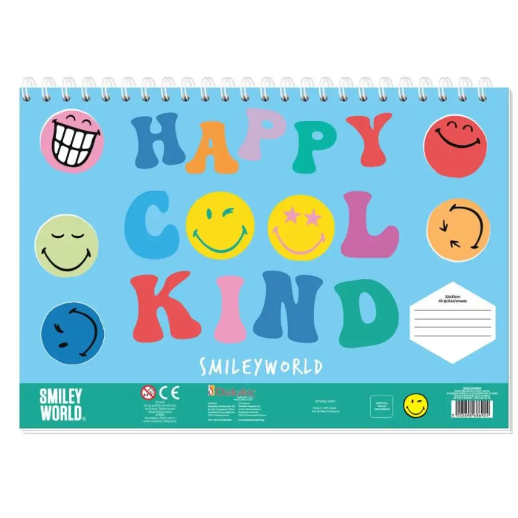 Smiley kreatív színezhető vázlatfüzet sablonnal és matricákkal több változatban kép 2