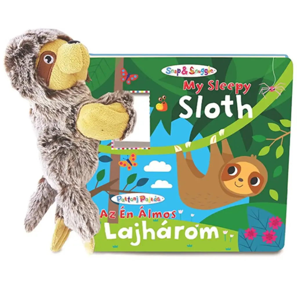Pattanj pajtás plüss barát képeskönyvvel - Az én álmos lajhárom