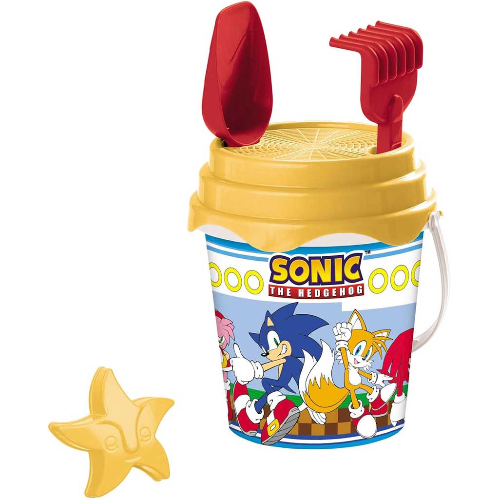 Sonic a sündisznó mintás homokozó szett kannával - Mondo Toys kép 1