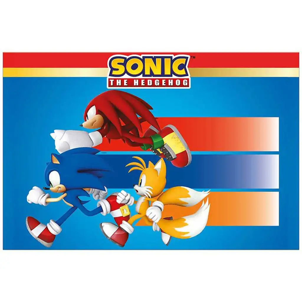 Sonic a sündisznó műanyag asztalterítő 120x180cm