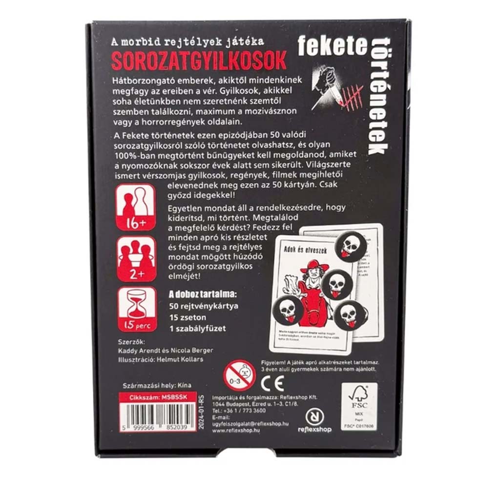 Fekete történetek: Sorozatgyilkosok logisztori rejtvények kép 2