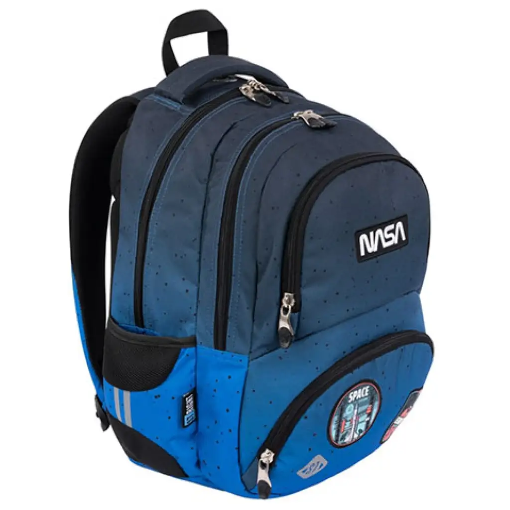 St.Right Space Moon Nasa négy rekeszes iskolatáska, hátizsák 40x28x18cm kép 2