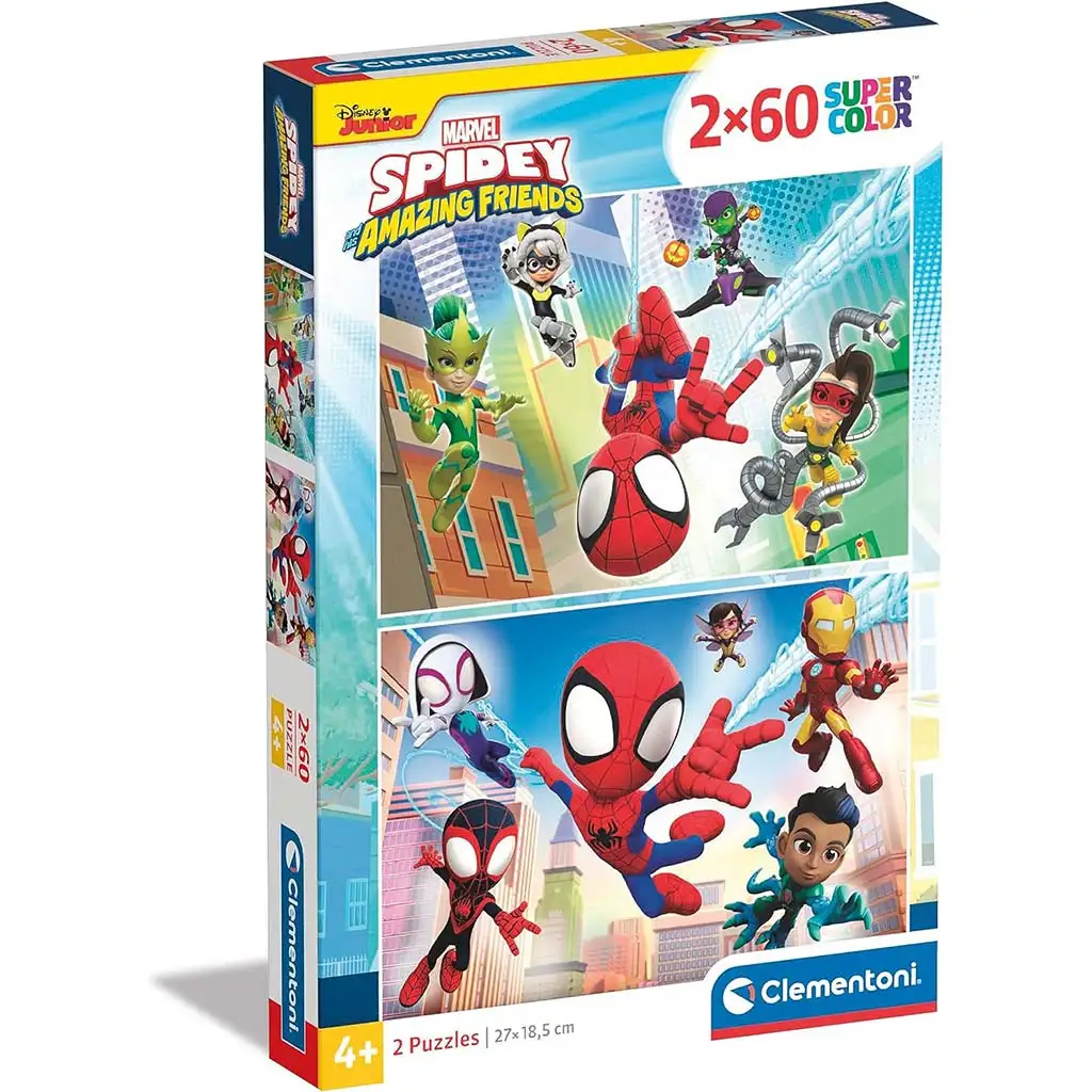 Disney Spidey 2x60db-os Supercolor puzzle - Clementoni kép 1