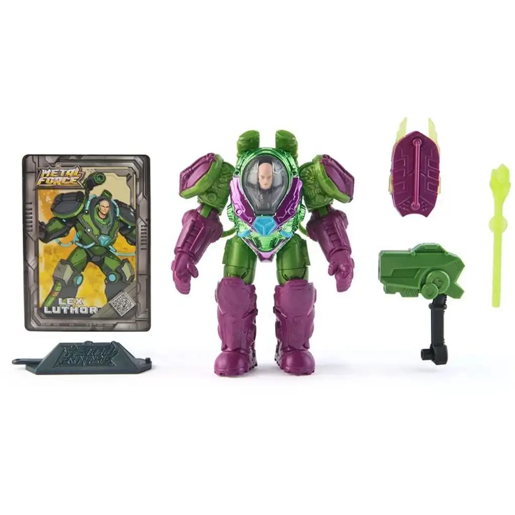 DC Metal Force Lex Luther játékfigura felszereléssel - Spin Master kép 4