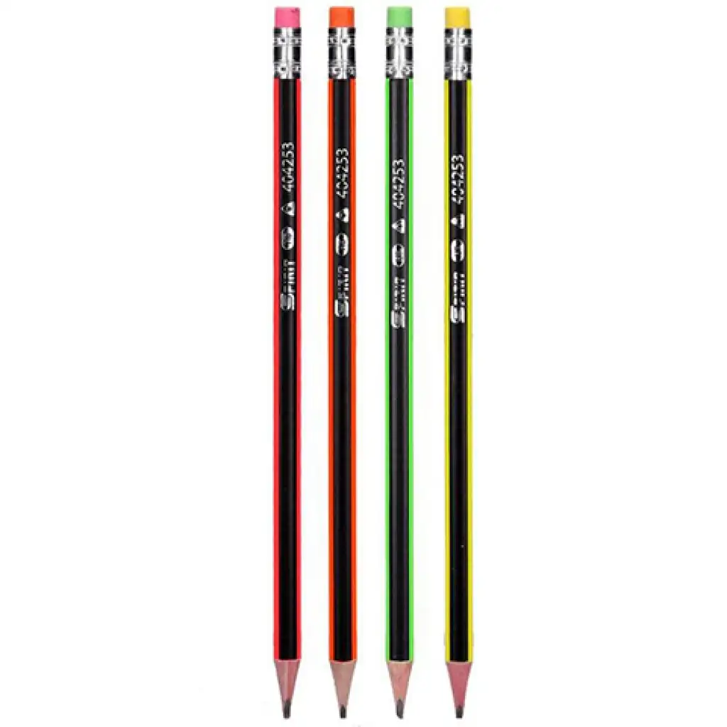 Spirit: Háromszögletű HB neon grafitceruza radírral többféle színben 1db kép 2