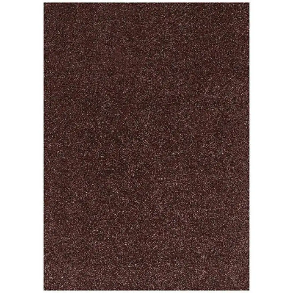 Spirit: Öntapadós csillámos dekorációs habszivacs lap sötétbarna színben A/4 1db