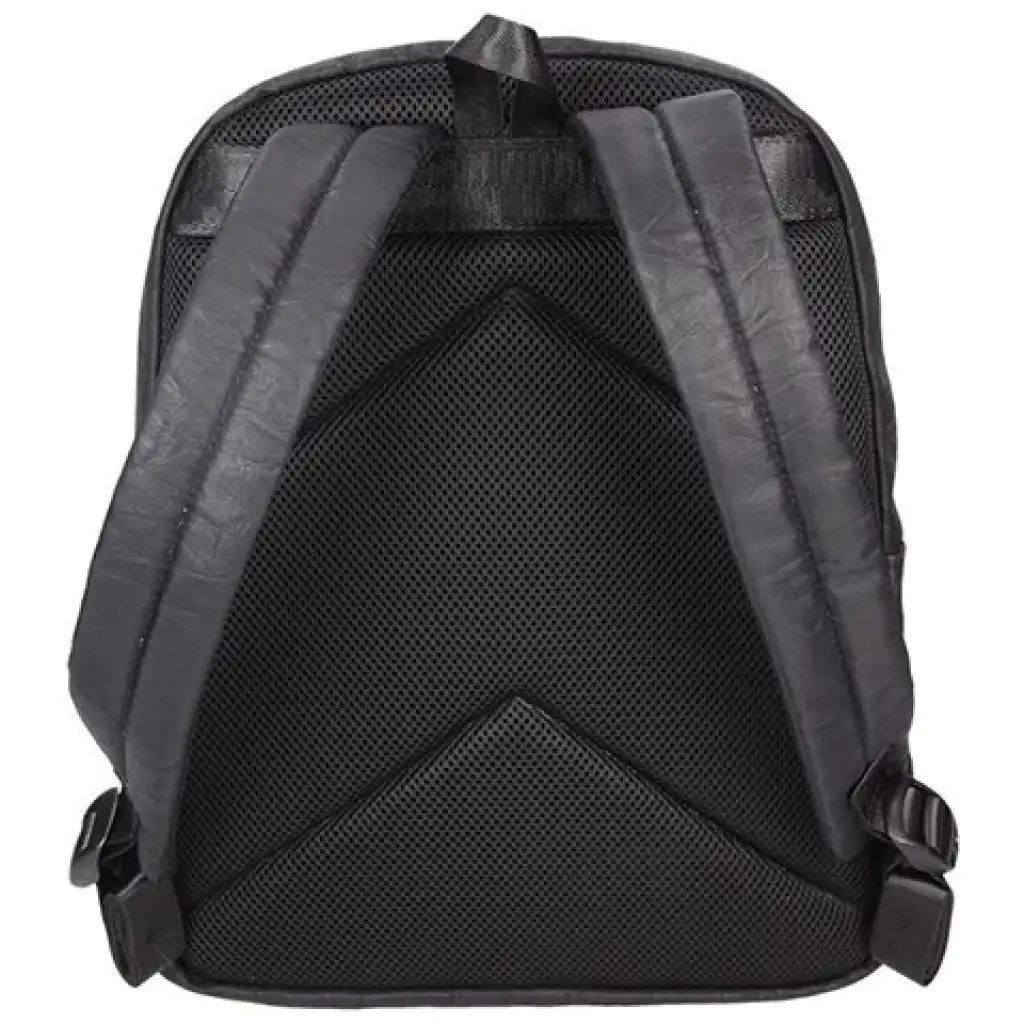 Spirit: Fekete színű műbőr lekerekített iskolatáska, hátizsák 41x33x7,5cm kép 3