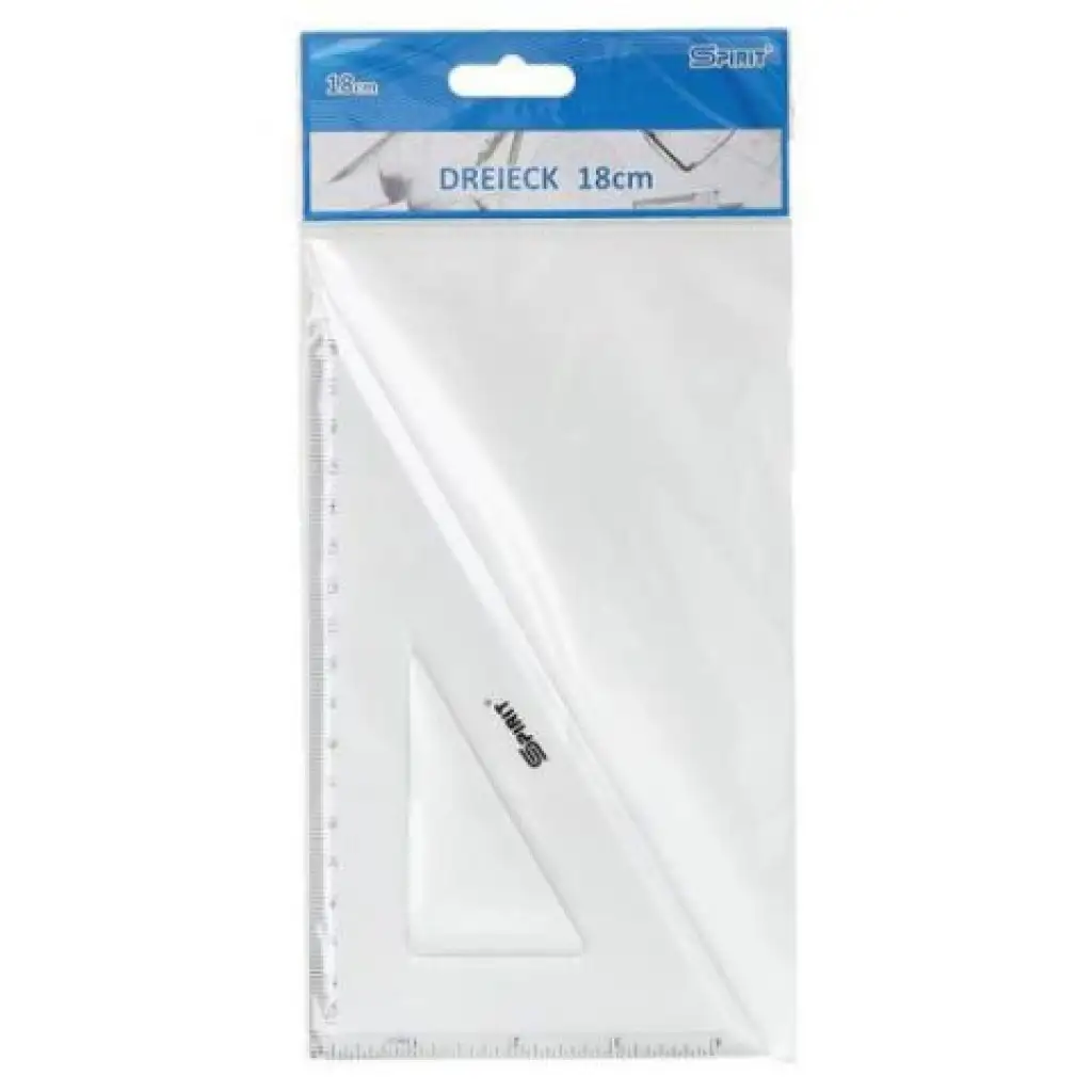 Spirit: Háromszög alakú 60 fokos 18cm-es derékszög vonalzó