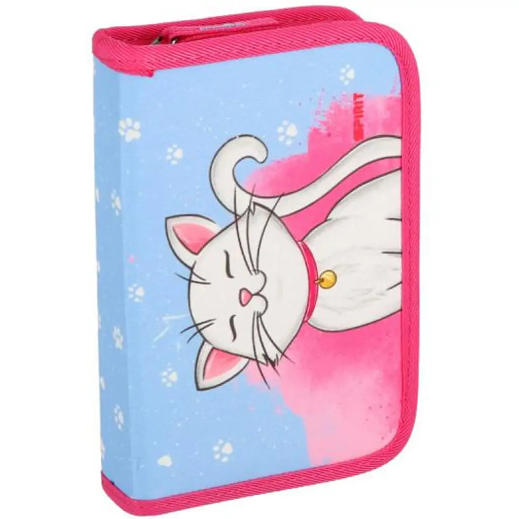 Spirit: White Cat fehér macskás iskolatáska, hátizsák 5db-os szett 38x17x28cm kép 5