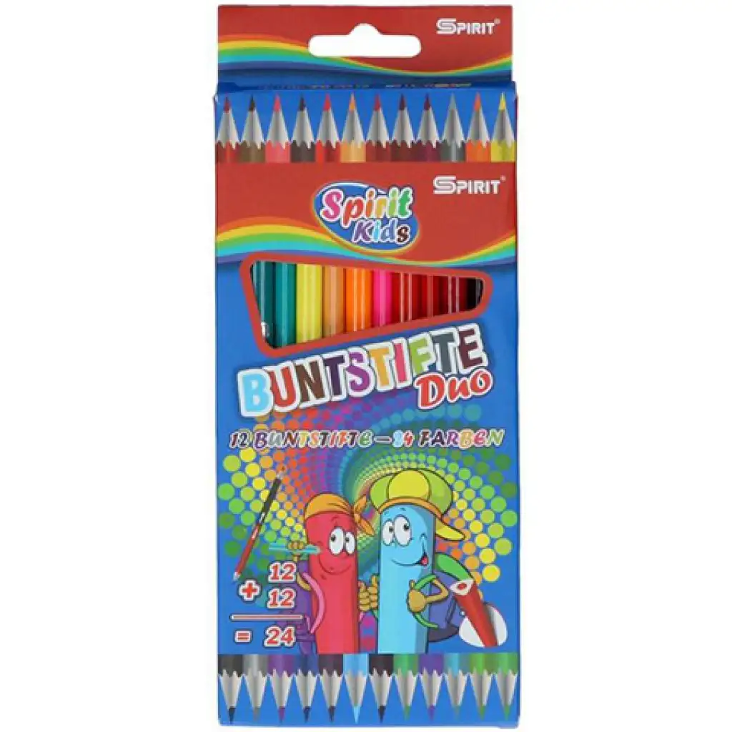 Spirit: Háromszögletű kétvégű színesceruza 12db-os szett