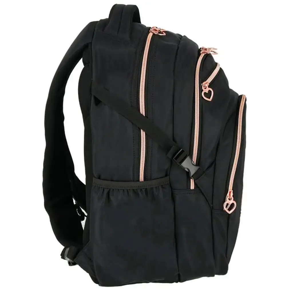 Spirit: Masha macis fekete lekerekített iskolatáska, hátizsák 46x31x21cm kép 2