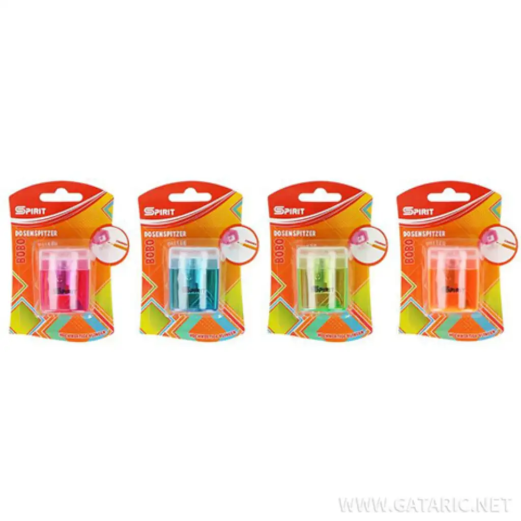Spirit: Bobo műanyag hegyező többféle színben 1db-os csomag