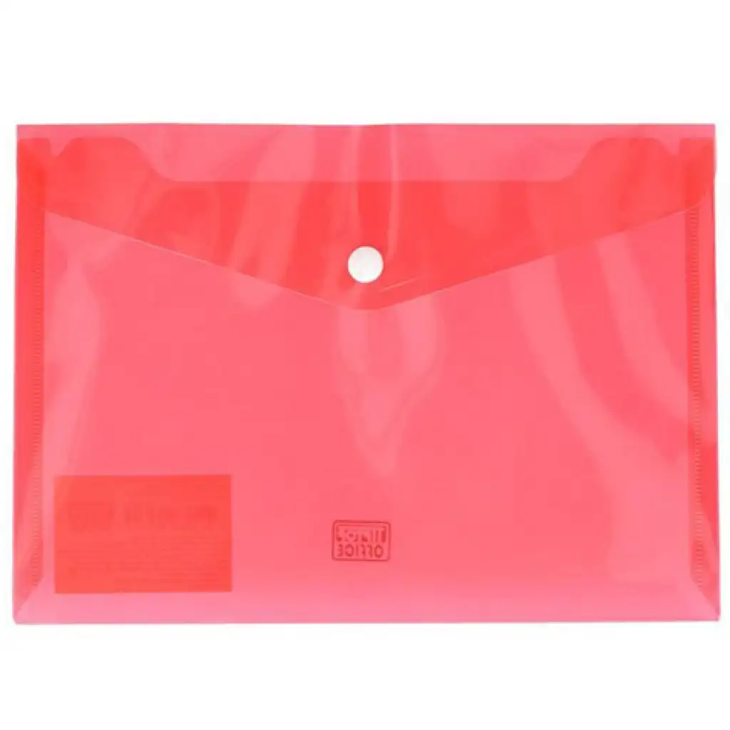 Spirit: Piros színű átlátszó irattartó mappa A/5-ös méretben