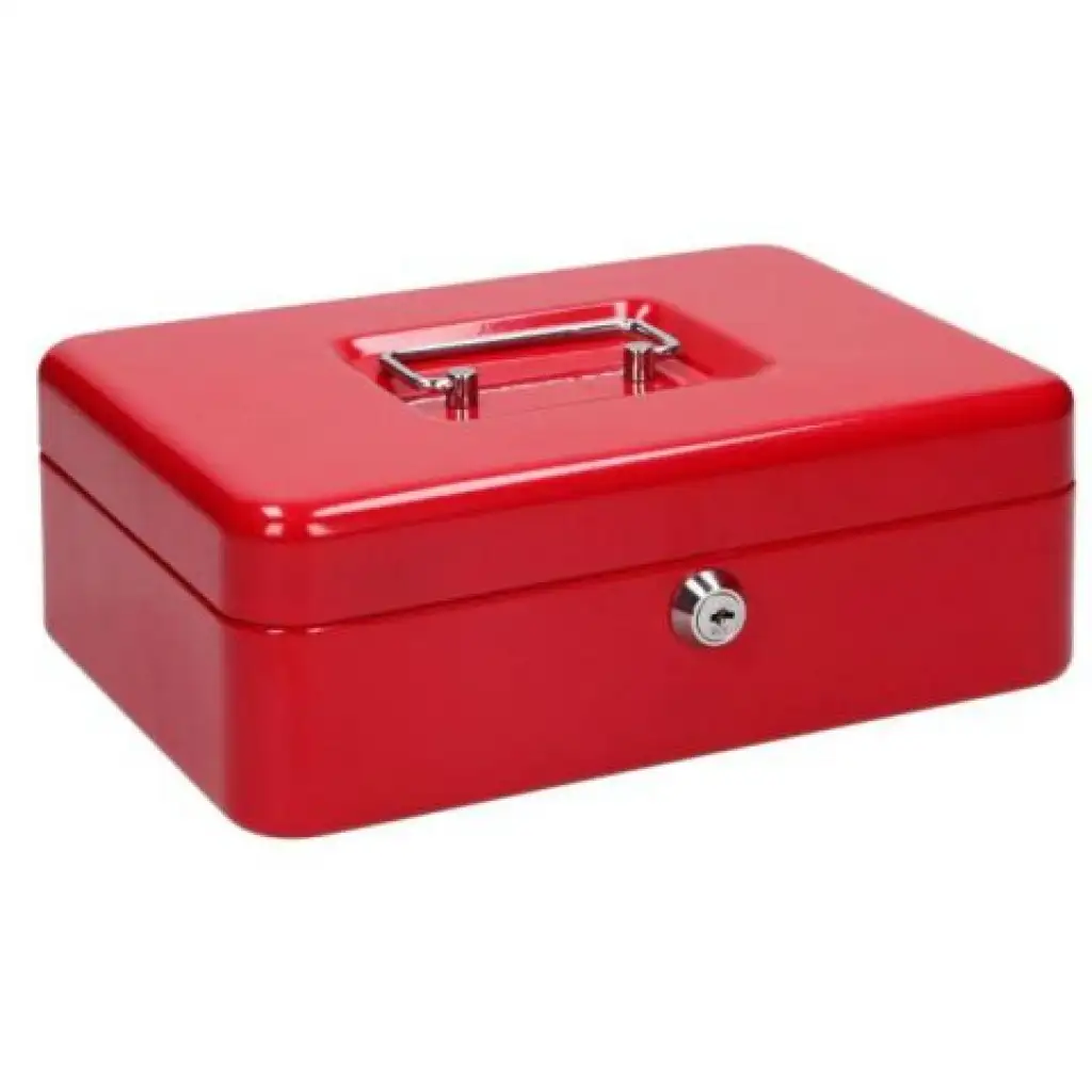 Spirit: Piros kis méretű zárható pénzkazetta - CB320 kép 1