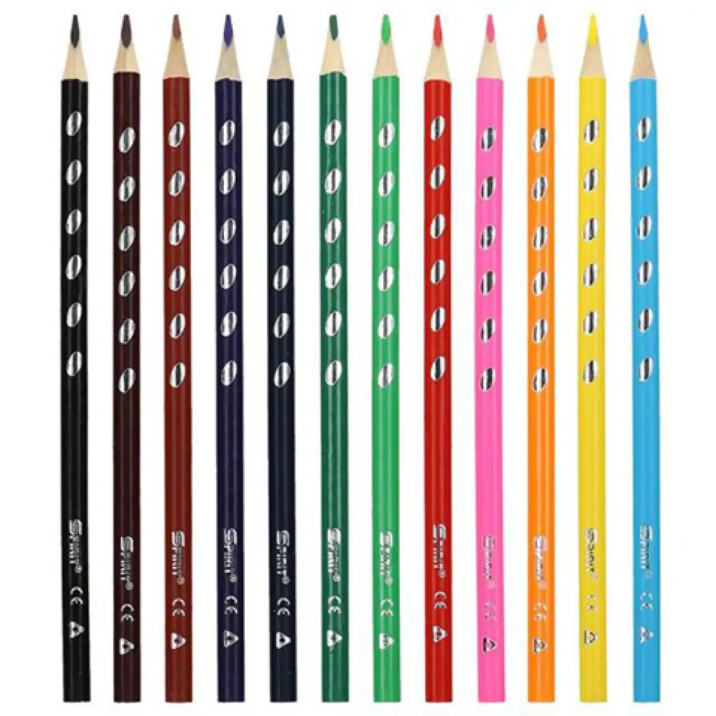 Spirit: Háromszögletű prémium színesceruza 12db-os szett kép 2