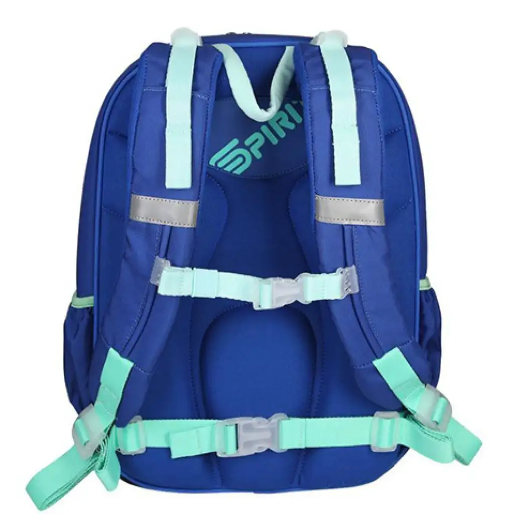 Spirit: Sellő mintás kék színű lekerekített ergonómikus iskolatáska 40x20x18cm kép 3