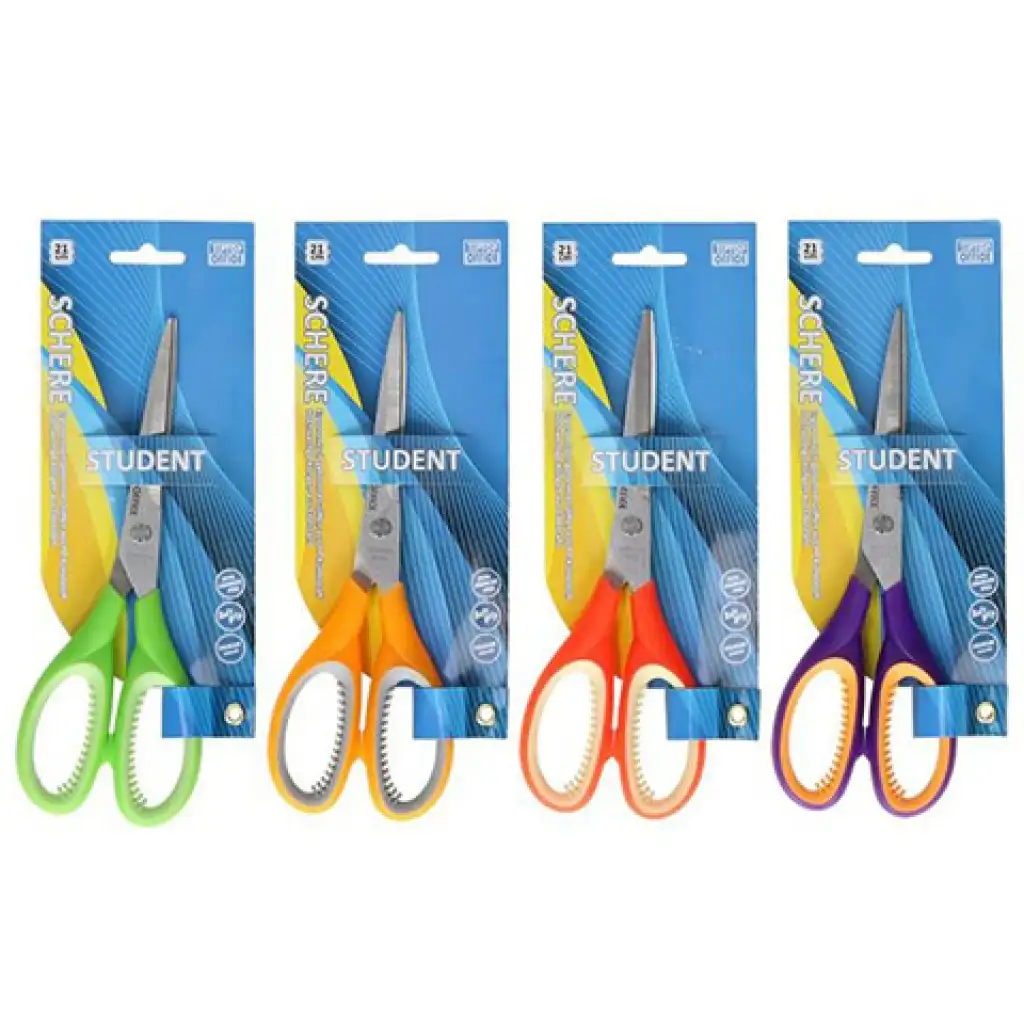 Spirit: Soft Grip student iskolai és irodai olló 21cm-es rozsdamentes pengével többféle színben 1db