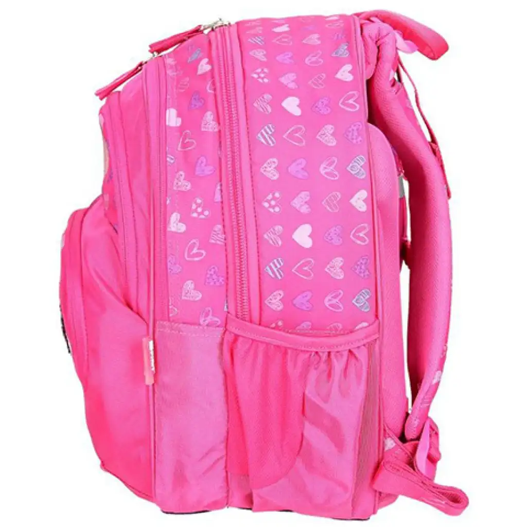 Spirit: Rózsaszín flitteres szívecske mintás ergonómikus iskolatáska kép 2