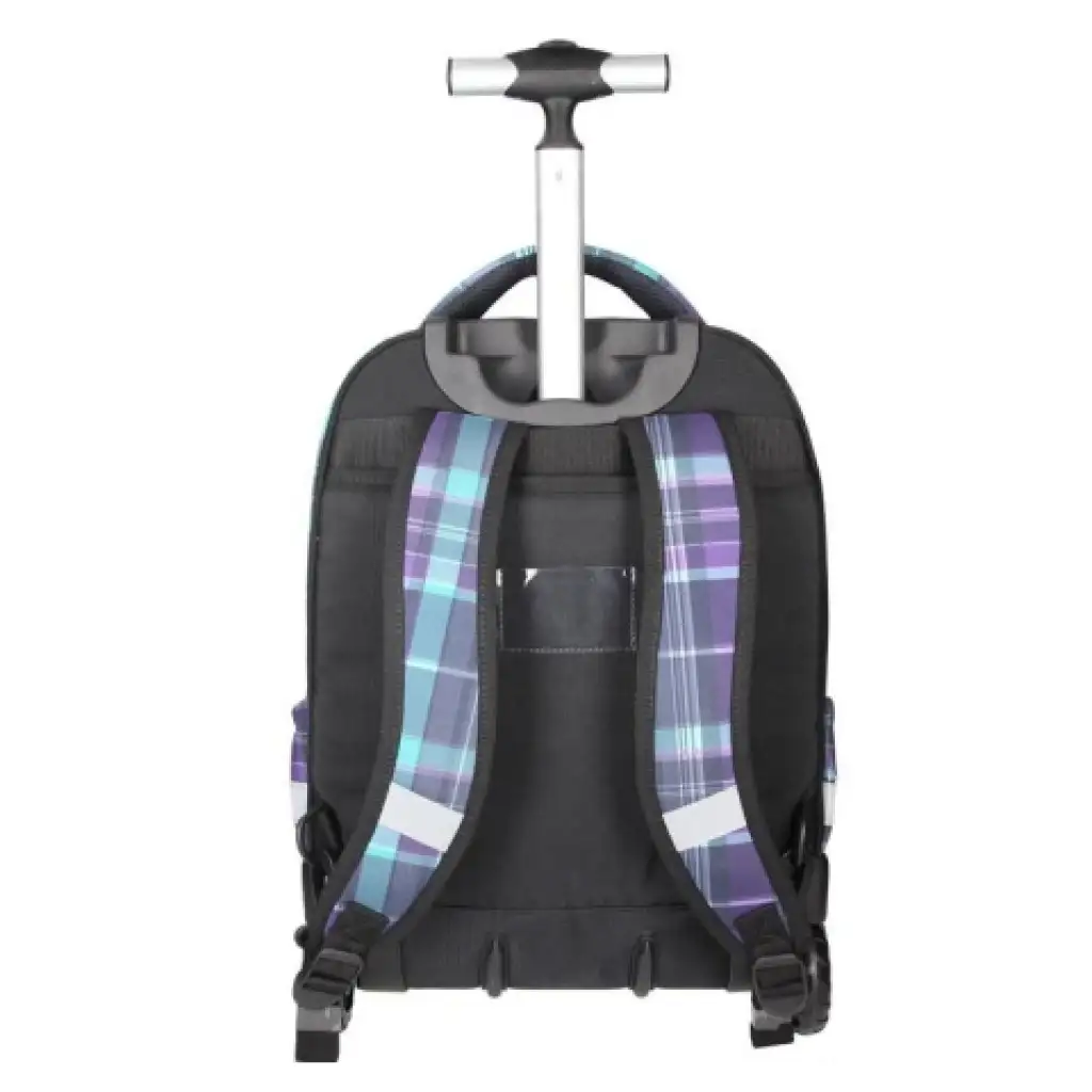 Spirit: Trolley lila kockás gurulós iskolatáska hátizsák kép 4