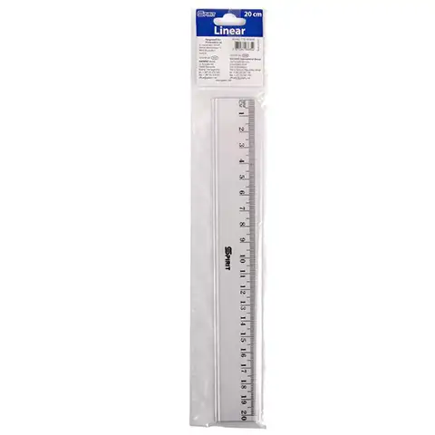 Spirit: Átlátszó vonalzó 20cm