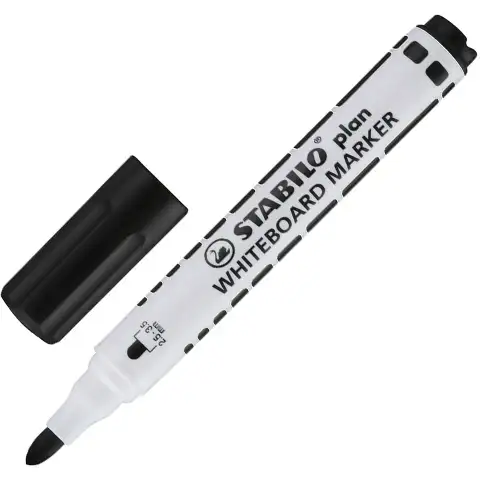 Stabilo: Plan WhiteBoard marker táblafilc fekete színben kép 2