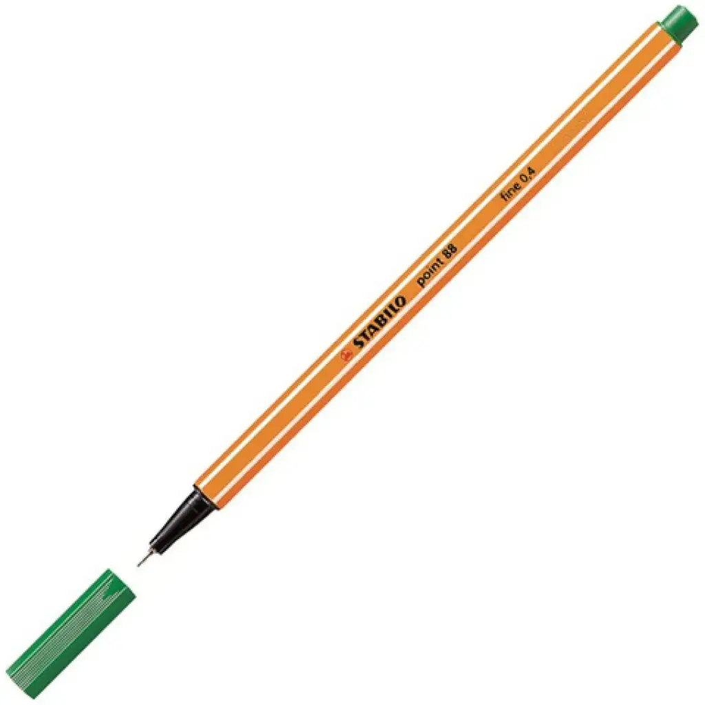 Stabilo: Point 88 tűfilc zöld színben 0,4mm kép 2