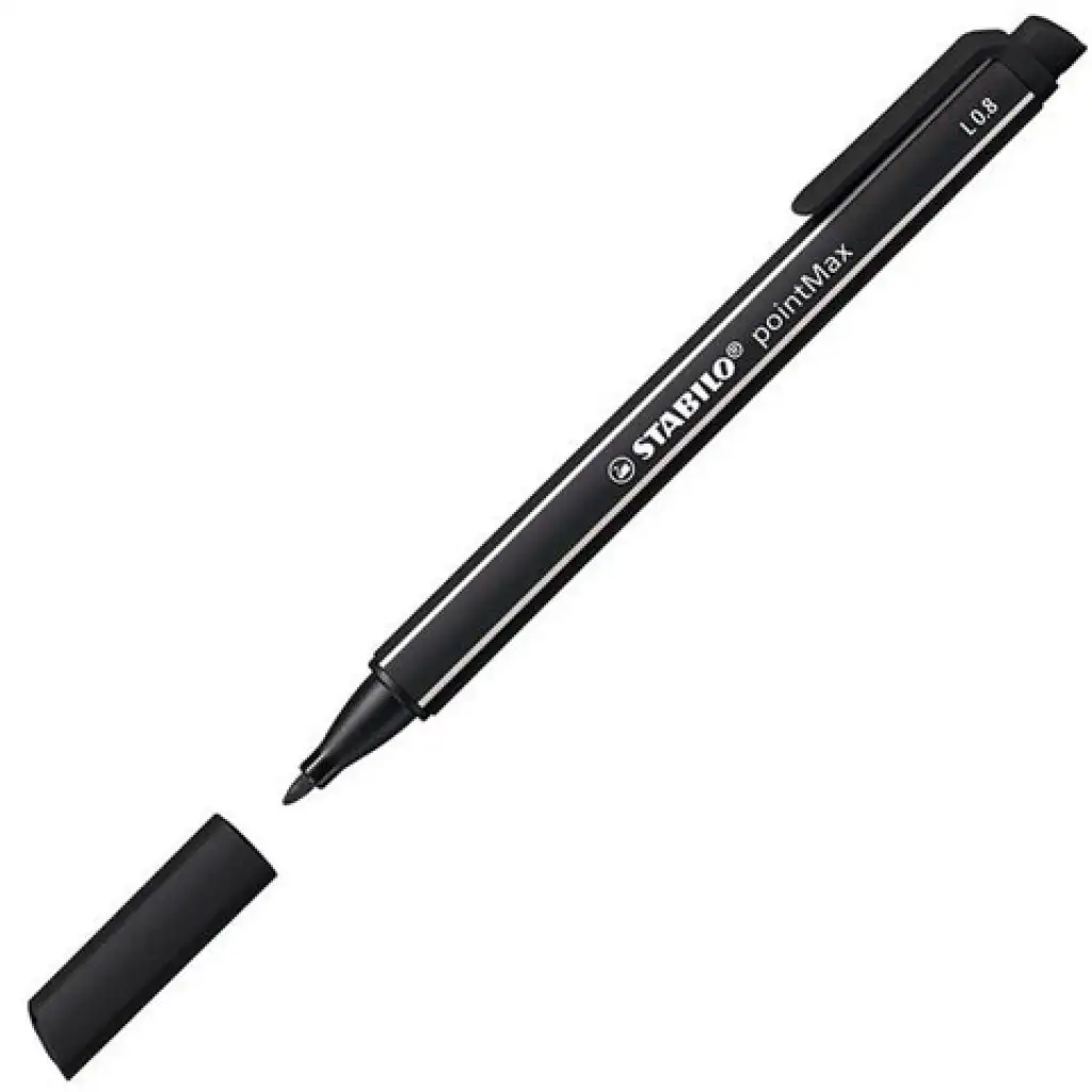 Stabilo: pointMax rostirón fekete színben 0,8mm kép 2