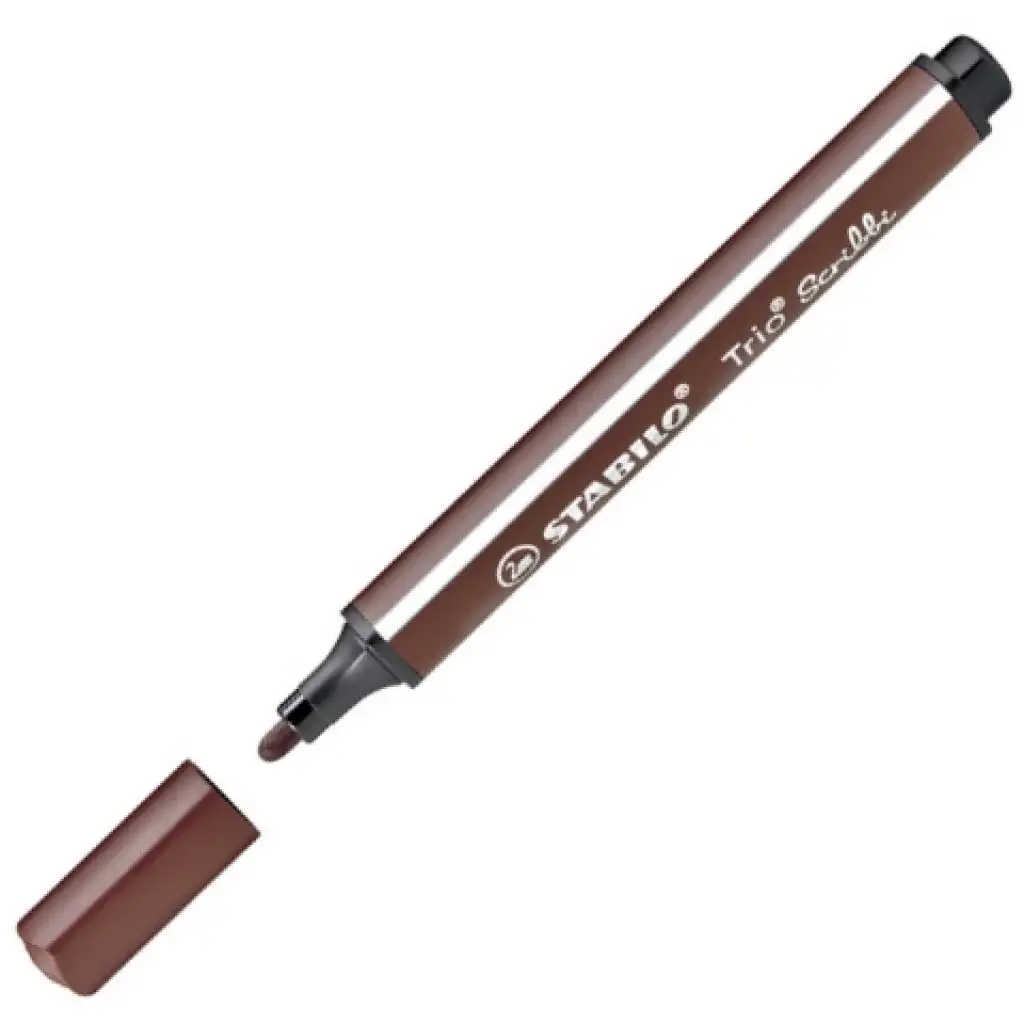 Stabilo: Trio Scribble háromszögletű filctoll barna színben kép 2