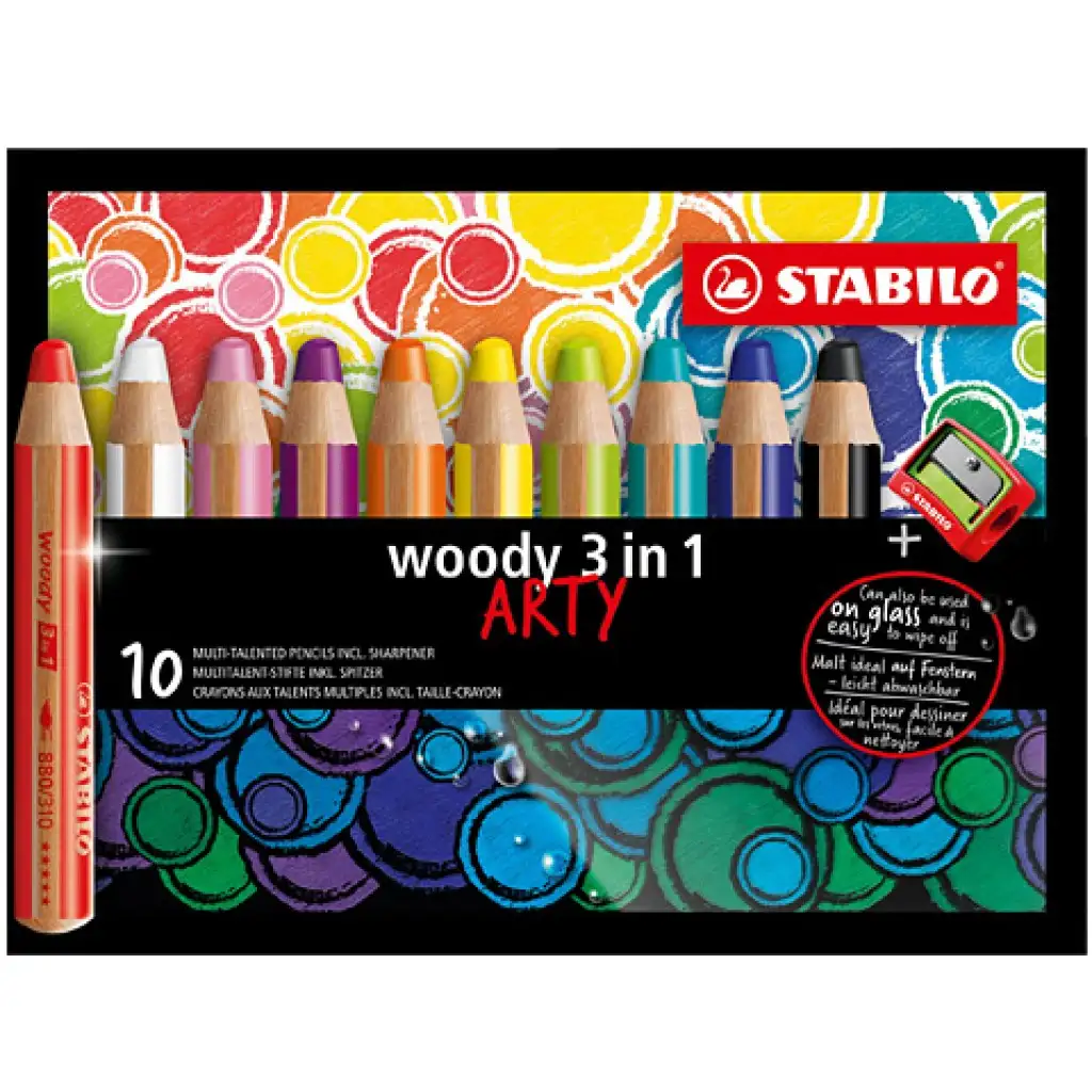 Stabilo Woody 3in1 ARTY színes ceruza szett 10db-os