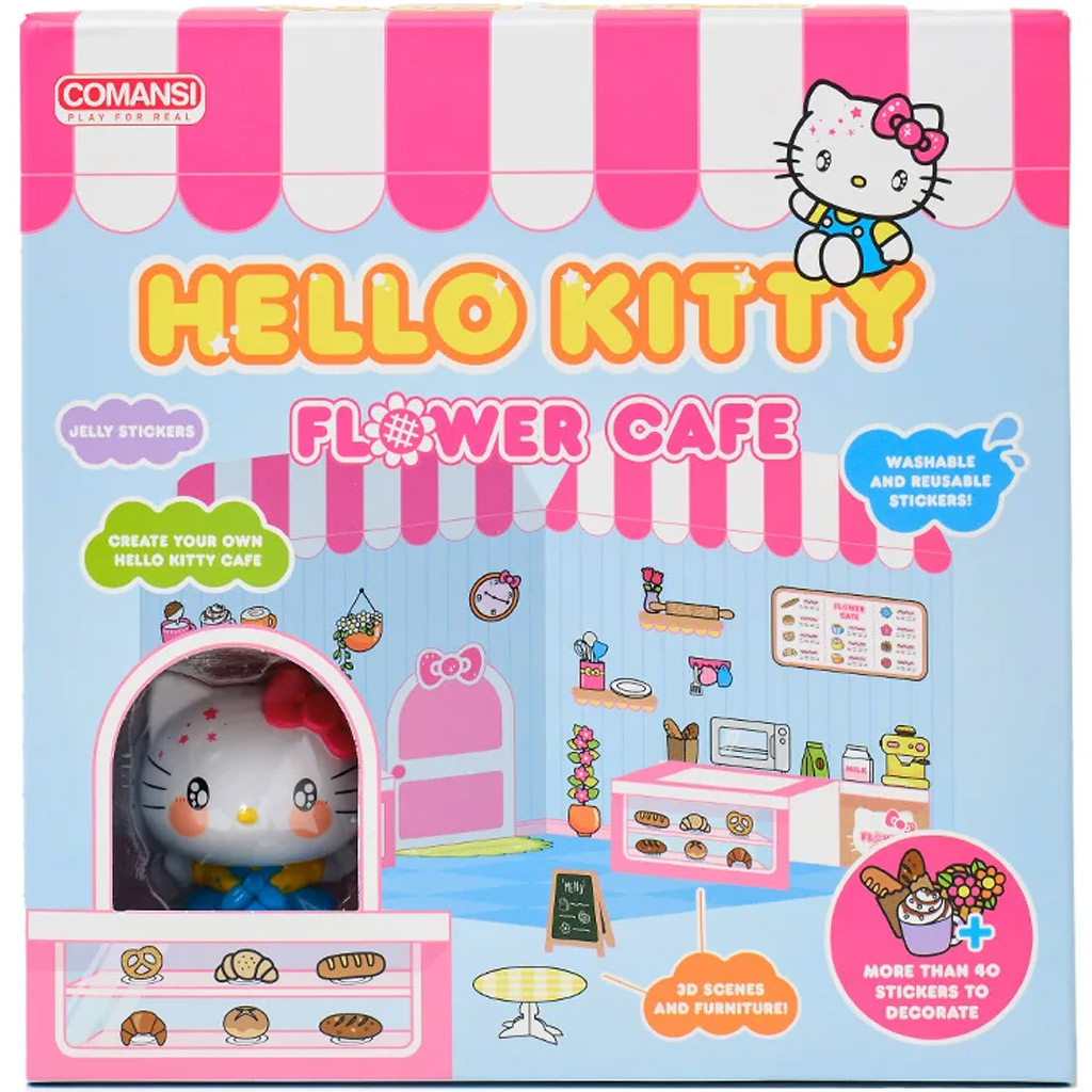 Hello Kitty Flower Café figura matricázható házzal - Comansi kép 2
