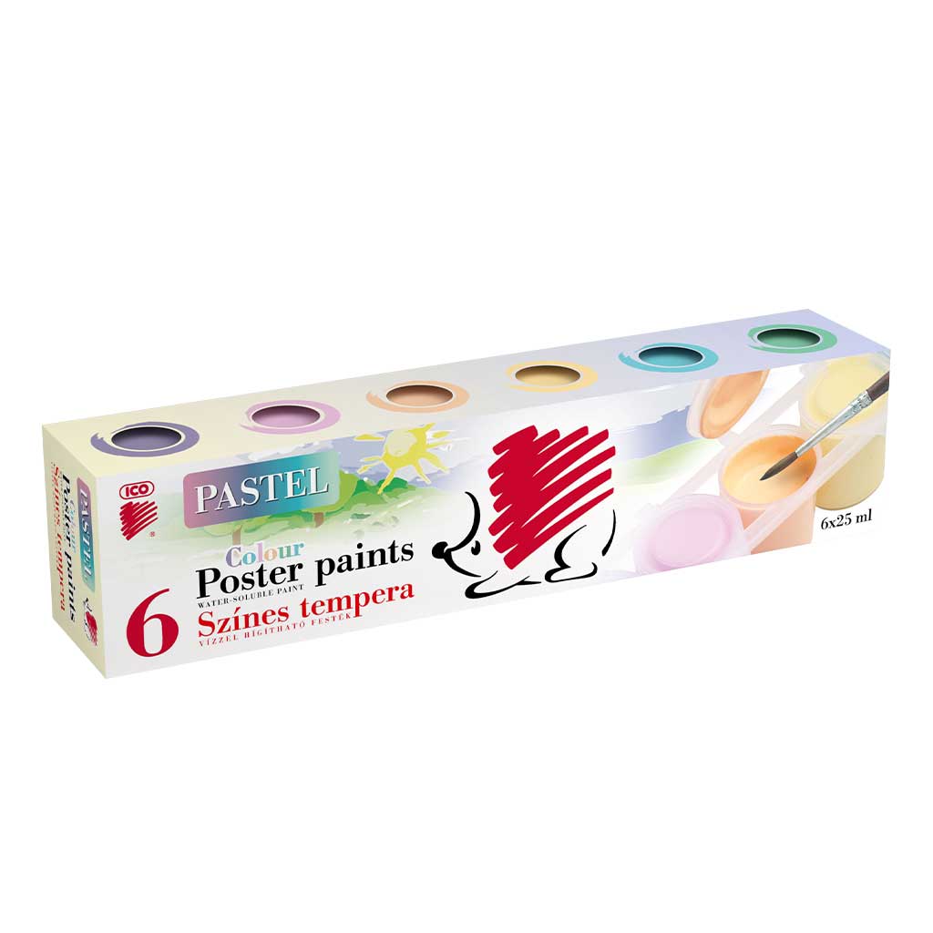 ICO: Süni Tégelyes tempera pasztell színekben 6x25ml kép 1