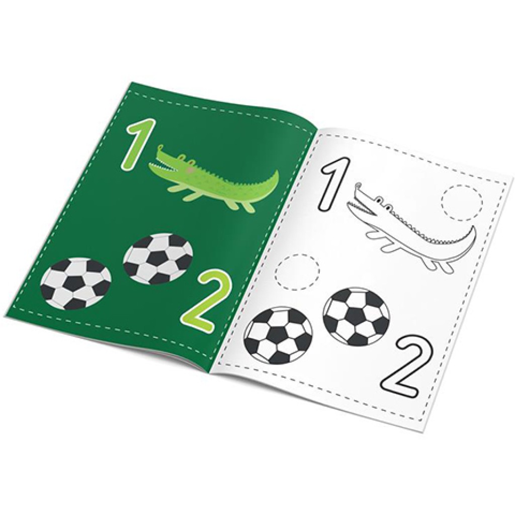 The Littlies: Számok színező 24 oladalas 50 matricával A4 kép 2