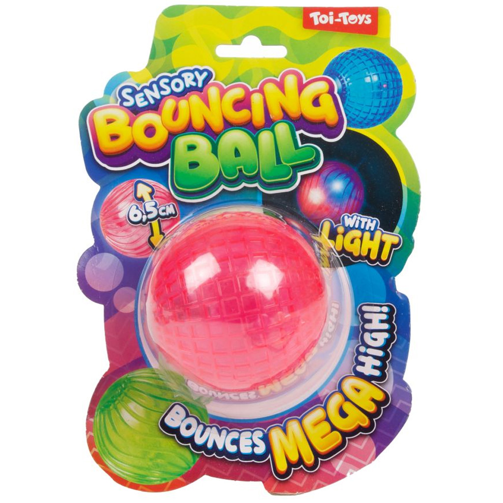 Szenzoros világító pattogó labda többféle változatban 1db