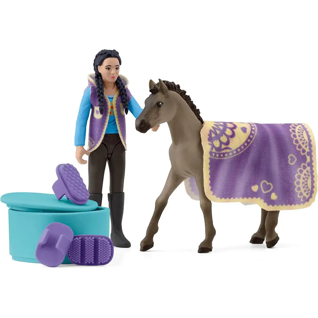 Schleich: Horse Club - Szépségszett Kimmel játékszett (42753) kép 2