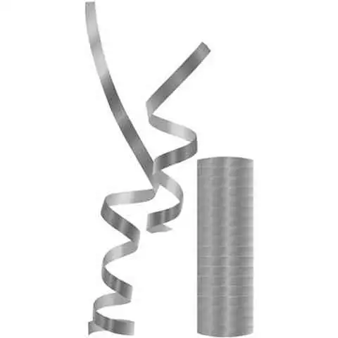 Szerpentin metál ezüst színben 18db kép 1